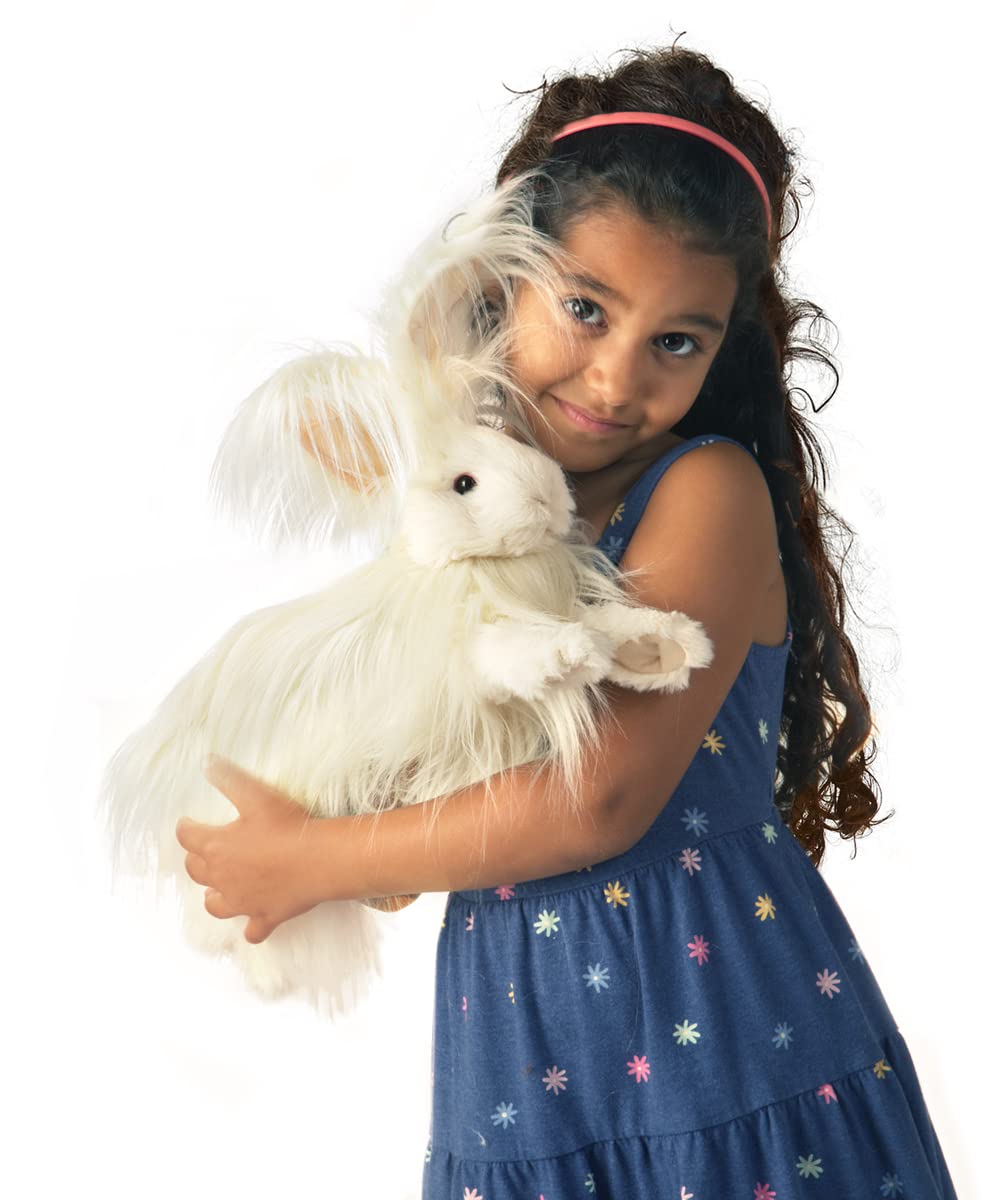 Folkmanis Angora Rabbit Hand Puppet, White