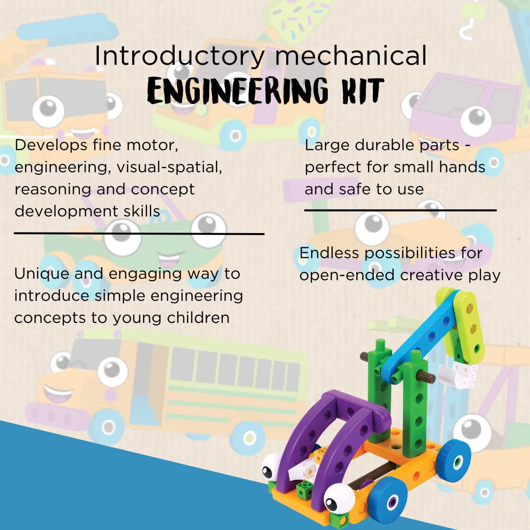 Thames & Kosmos Kids First Robot Engineer Kit - Build 10 Non-Motorized Robots, STEM Learning, Storybook Manual, Model 567009B