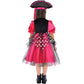G.C Pirate Costume Kids Girls Dress Up Pretend Play Pirate Dress With Accessories Deluxe Halloween Buccaneer Princess Outfit