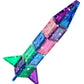 Createon Crayola Mini Magnetic Pip-Tiles, Building Set For Kids, Magnetic Building Easter Toys For Kids, Stem Travel Toys For Boys And Girls Ages 3+, 24-Piece Set (Glitter)