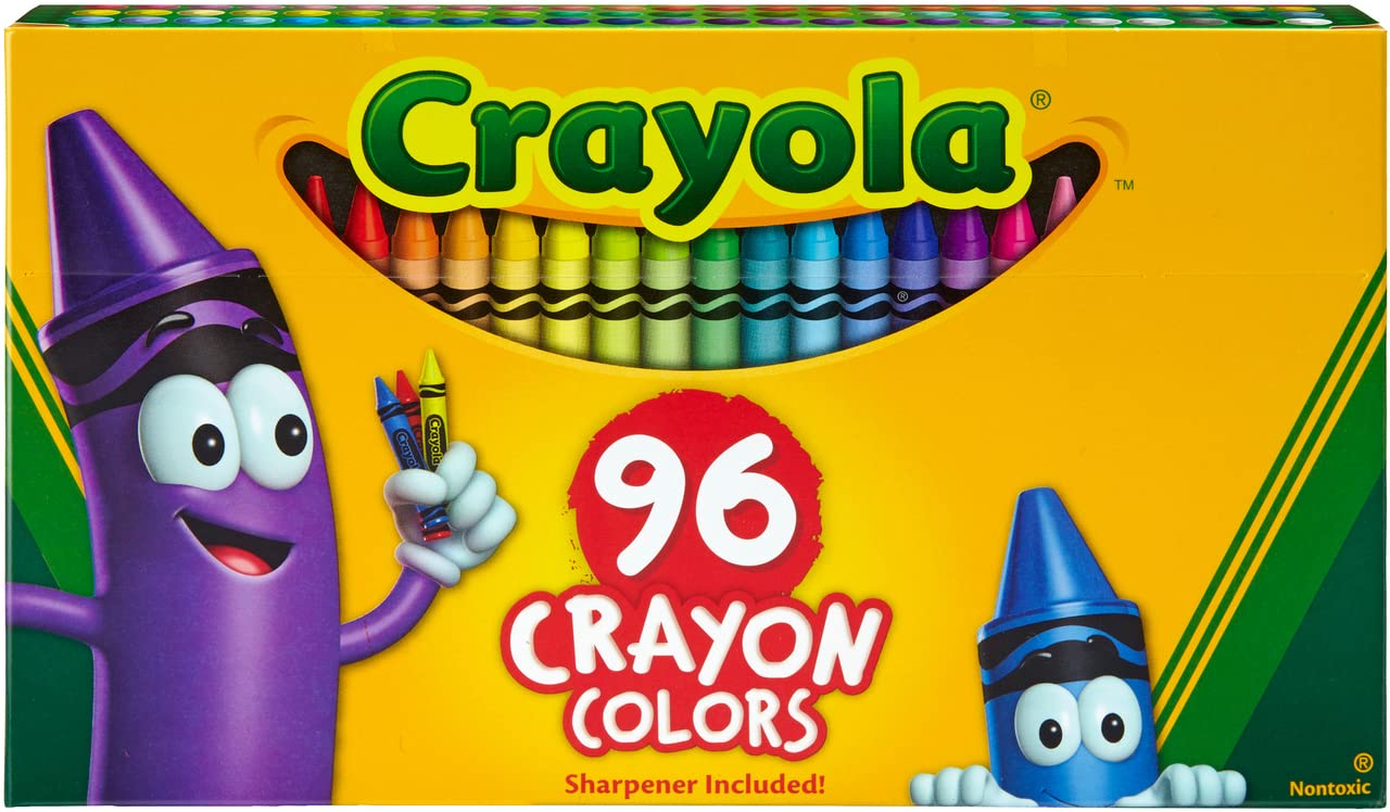 Classic Color Crayons in Flip-Top Pack with Sharpener, 96 Colors