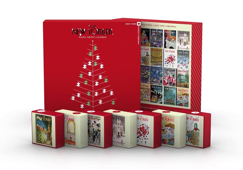 New York Puzzle Company - New Yorker New Yorker Advent Calendar - 24 Piece Jigsaw Puzzle For Family Game Nights
