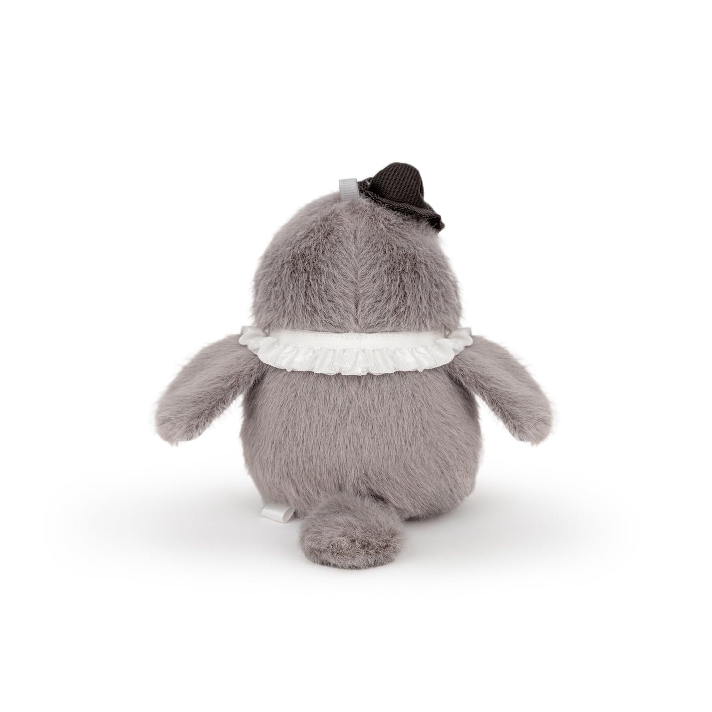 Adorlynetty Grey Crows Stuffed Animals with Hat Cute Little Bird Plushie Gift for Kids & Friends
