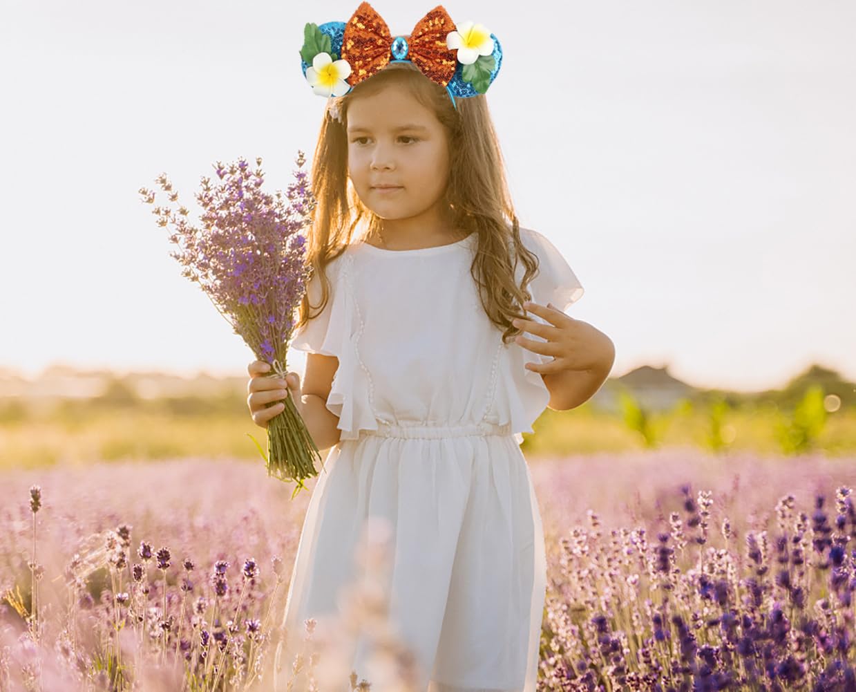 Girls Moana Dress Up Accessories - Moana Headband & Costume Accessories For Kids - Halloween & Christmas Party Favors