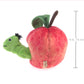 Folkmanis Worm In Apple Finger Puppet, Red, Green, 8''