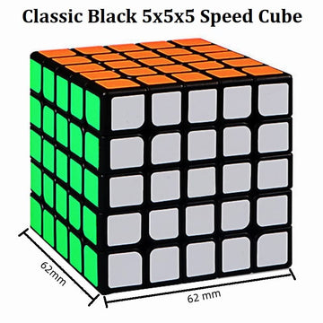 Irrdfo 5X5 Speed Cube, 5X5 Cube Puzzle Black
