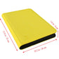 WINTRA enhanced Zip Card Binder  9 Pocket Trading Card Collectors Album  Side Loading 360 Pockets Binder for Trading Cards and Sports Cards (Yellow)