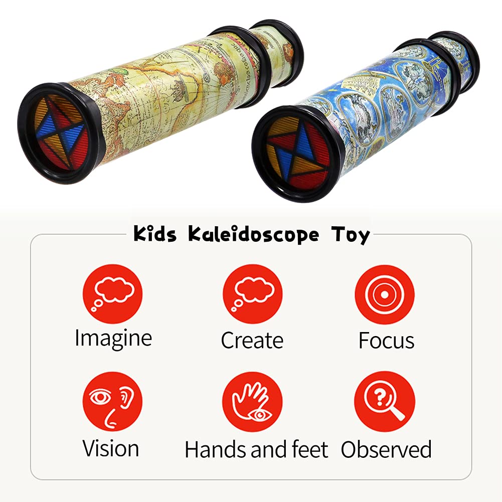 Anyumocz 2 Pcs Magic Kaleidoscope,Old World Kaleidoscope Classic Toys,Stretchable Long Classic Kaleidoscope Toy For Boys And Girls Gifts,Children Toys(Two Colors)