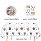 41Pcs Cat Party Supplies,Include 20 Plates, 20 Napkin And 1Pcs Tablecloth,Used For Birthday Party Decoration (Cat Eee)