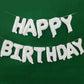 Toniful White Happy Birthday Balloons Banner With Ribbon Straw, 16 Inch Mylar Foil Letters Birthday Sign Banner Balloon Bunting