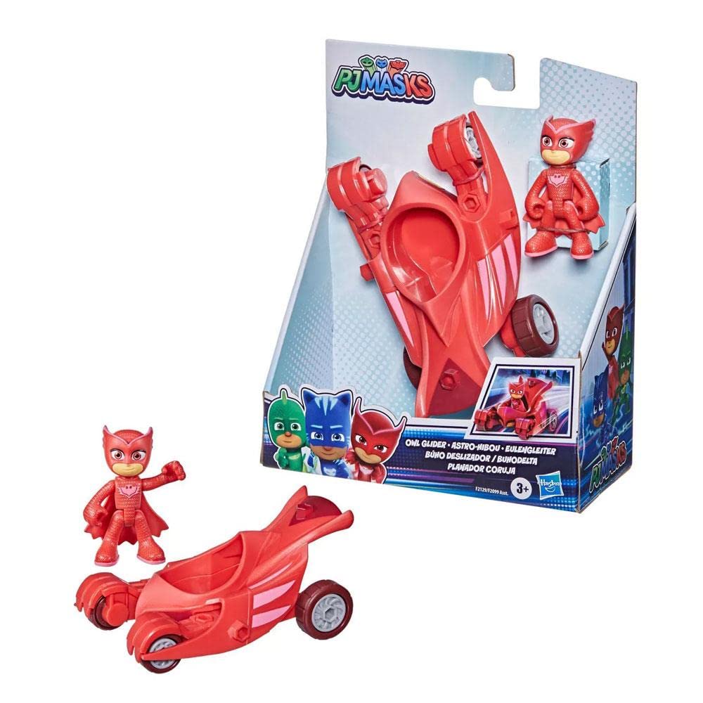 Hasbro Pj Masks Toys Owl Glider Toy Car With Owlette Action Figure, Superhero Toys, Preschool Toys, Pj Masks Toys For 3 Year Old Boys And Girls And Up