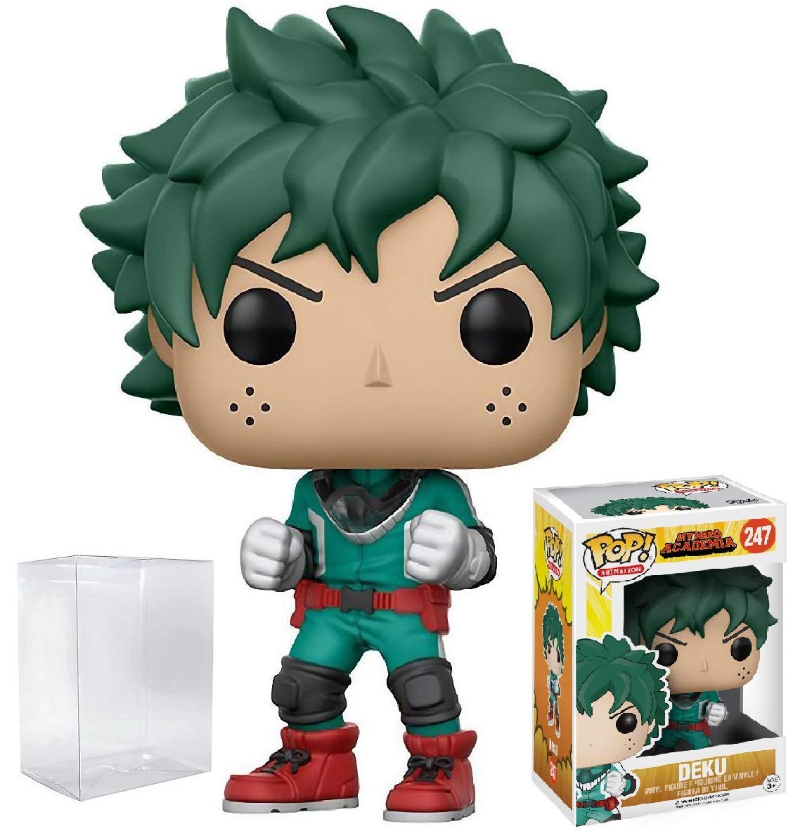 Funko Pop! Anime: My Hero Academia - Deku Vinyl Figure (Includes Compatible Pop Box Protector Case)