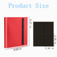 Card Binder  Small Card Album with PP Waterproof Pages  4 Pockets Trading Card Binder  Holds 160 Standard Cards  for TCG  MTG Collections Sports Cards Binder (Red)