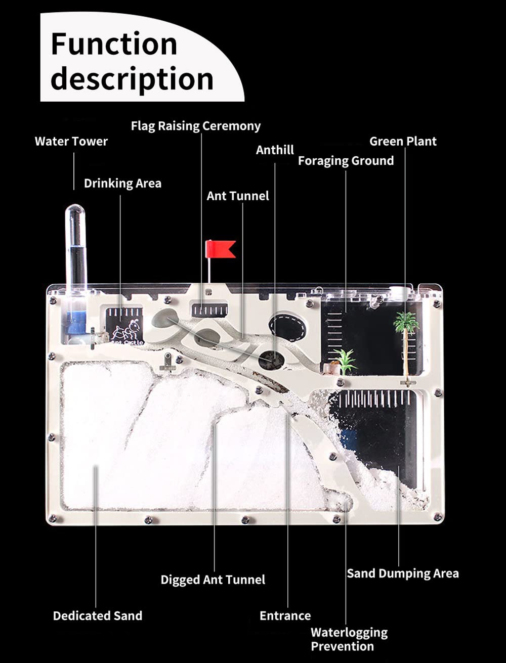 Ant Farming Castle, Habitat Science Learning Kit, Farms For Live Ants, Colony Educational Toy Kit Kids