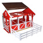 Breyer Freedom Series (Classics) Spring Creek Horse Stable Set | 15'' X 9.5'' X 12'' | 1:12 Scale | Red And White | Model #698
