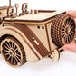 UGEARS VM-01 Roadster Vehicle - 3D Wooden car DYI - Fun Projects for mature-themeds- 3D Mechanical Working Model Idea - Plywood Material with Transmission Integrated - Great Gift for Car Lovers