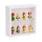 Clear Display Case For Figures, Square Wall-Mounted Doll Storage Box, Adjustable Display Stand With Door Dust And Moisture Proof