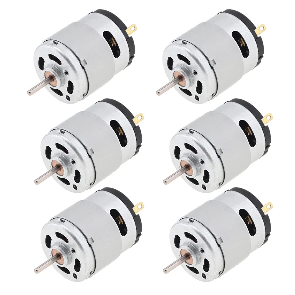 ChgImposs RS360 DC Motor 6-12V 12000-24000RPM High Speed Carbon Brush Micro Motor with Shield Ring for DIY Toys Hair Dryer Elect