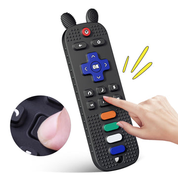 Fftroc Tv Remote Control And Phone Shape Baby Teething Toys For 6-12 Months - Sensory Chew Teethers For Boys Girls Toddlers Infa