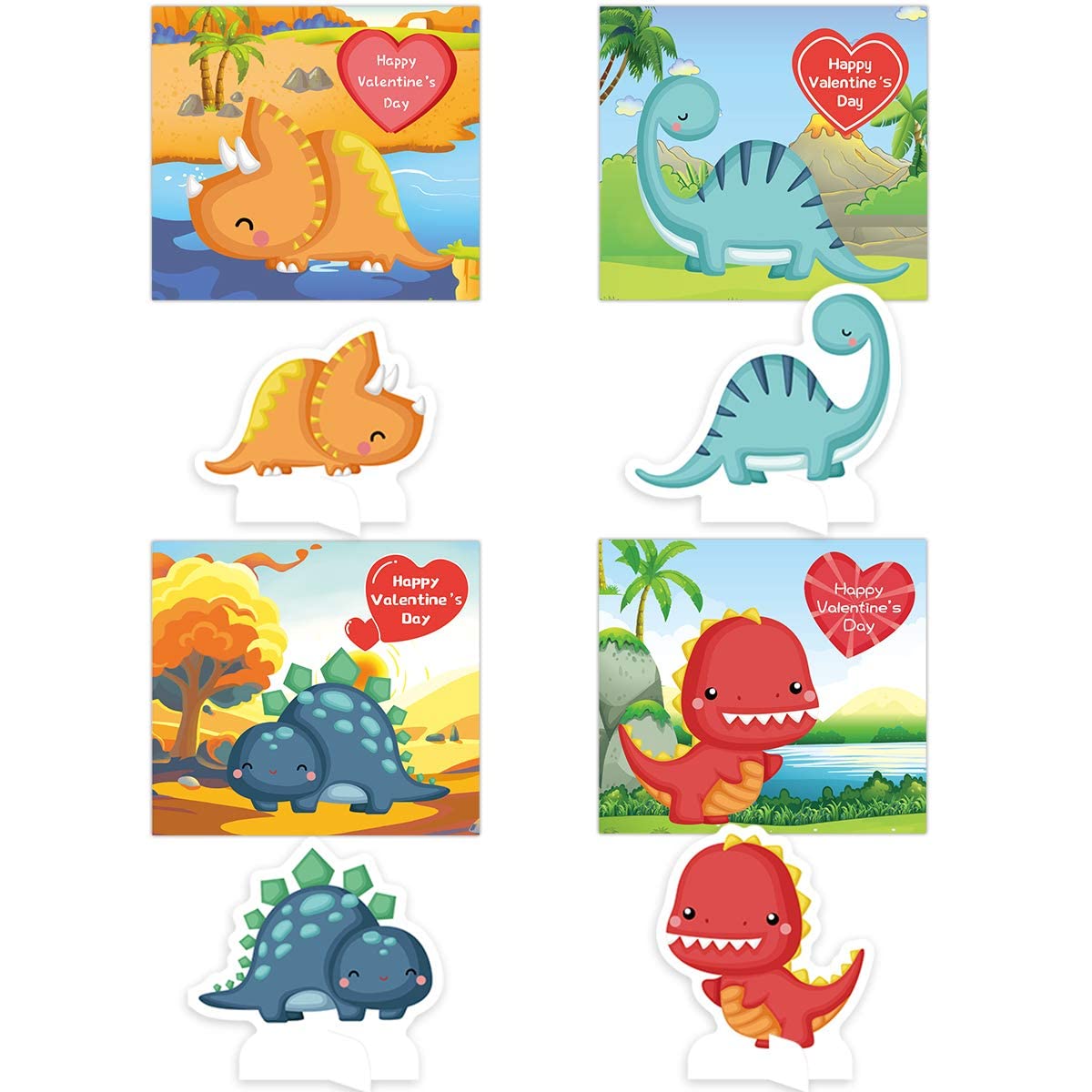 28 Pack Valentines Cards with Stickers and Envelopes for Kids Valentines Day Classroom Exchange Party Favor for Boys Girls