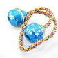 Begleri Fidget Beads - Worry Fidget Beads Spin & Bump - Made Of Aluminum Alloy - Creates A Bit Of Magic For You (Ufo-Blue Yellow&White)