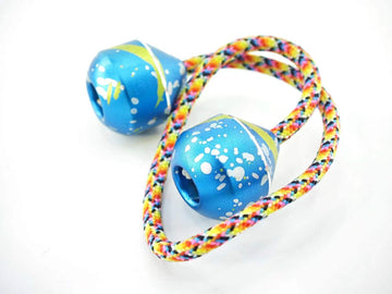 Begleri Fidget Beads - Worry Fidget Beads Spin & Bump - Made Of Aluminum Alloy - Creates A Bit Of Magic For You (Ufo-Blue Yellow&White)