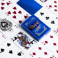 Bee Metalluxe Playing Cards - Blue Foil Diamond Back, Standard Index