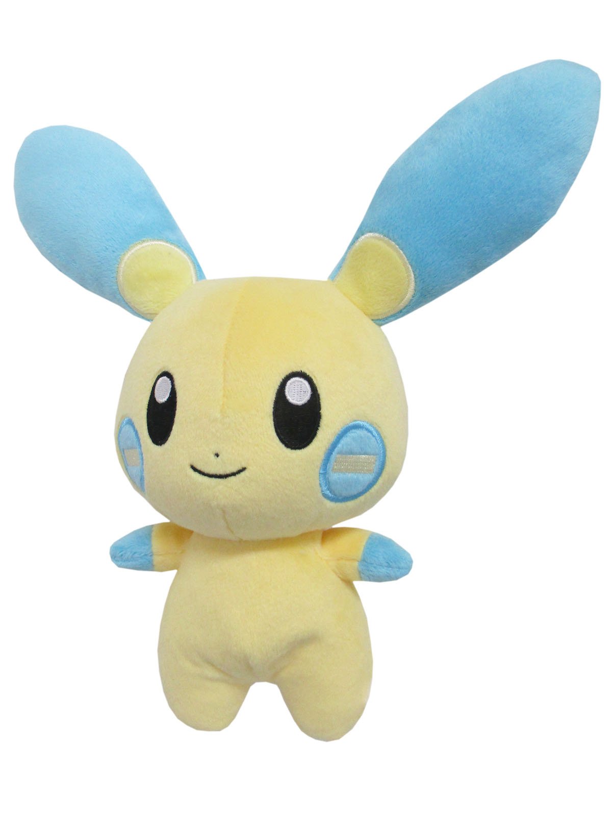 Sanei Pokemon All Star Series - PP70 - Minun Stuffed Plush, Yellow, Blue, 6.5