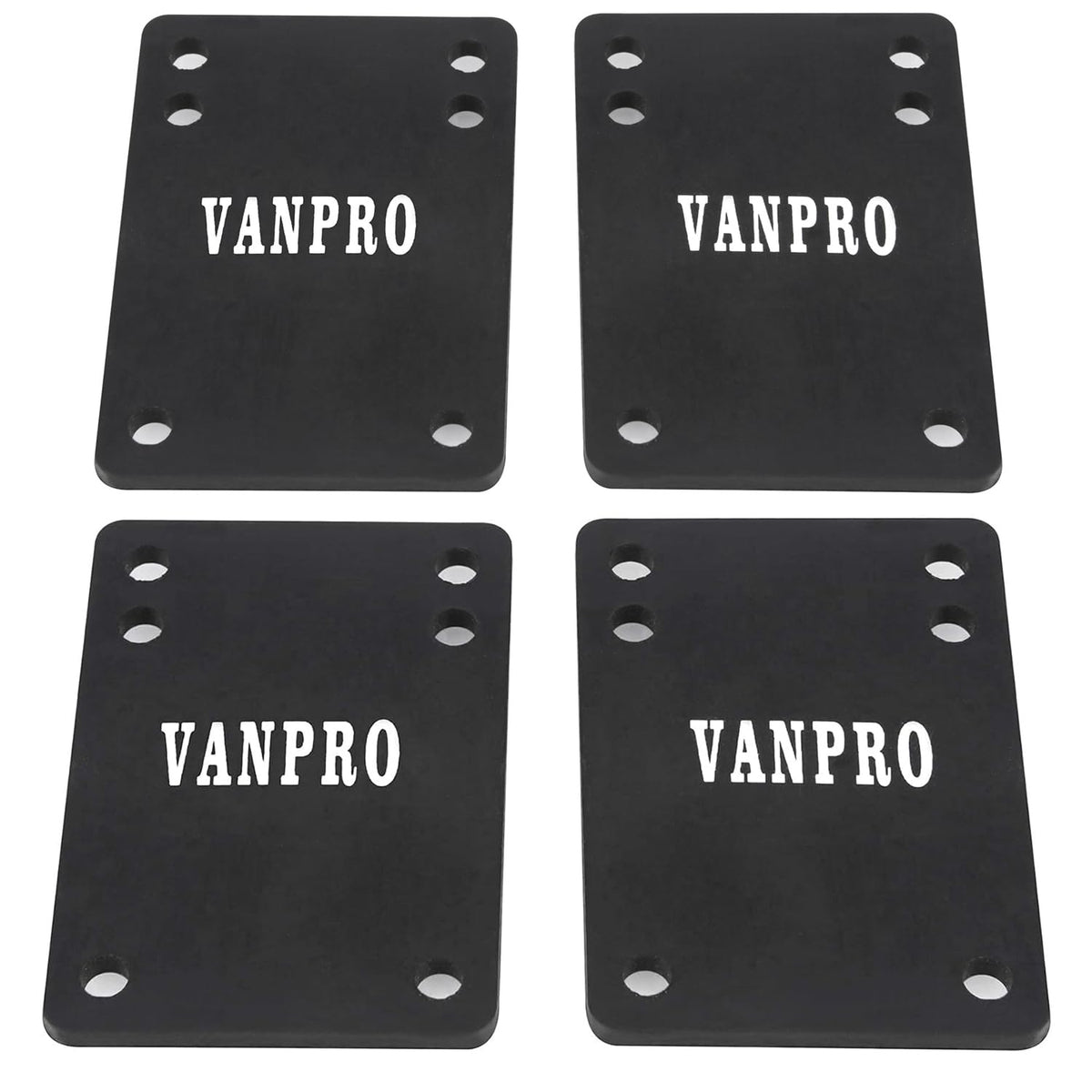 vanpro Trucks pad 1/8 Rubber Skateboard Risers for Preventing Wheelbite and Absorbing Impact Shock, Reduces Vibrations to Extend