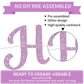Beishida Light Purple Happy Birthday Banner - No Diy,10Feet,Pre-Strung-Glitter Happy Birthday Sign, Happy Birthday Garland,Happy
