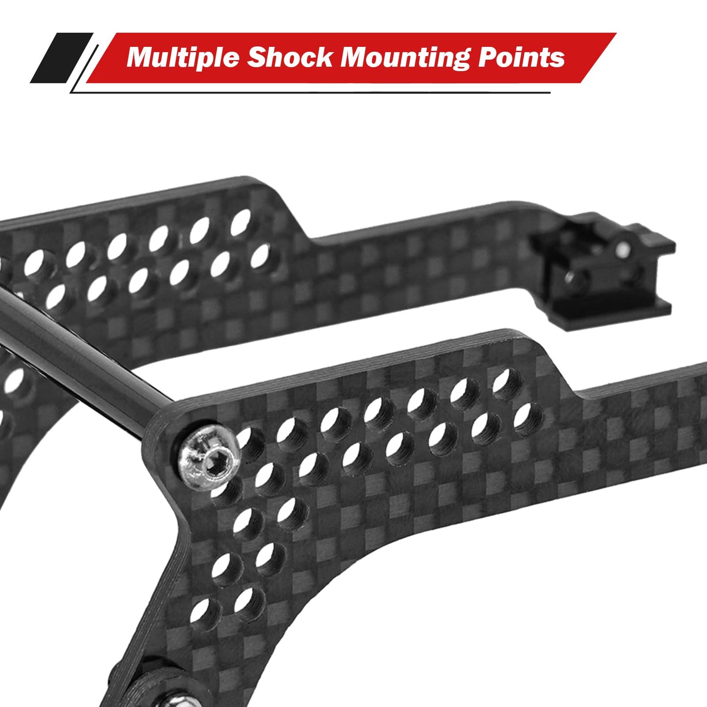 INJORA Universal LCG Carbon Fiber Chassis Frame Kit for 1/18 TRX4M Defender Bronco K10 F150 Upgrade Part