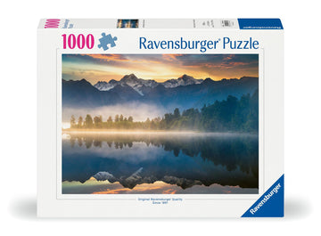 Ravensburger 1000 Piece Jigsaw Puzzle - Lake Matheson, New Zealand - 28x20 in, Multicolor, Cardboard - Ideal for Framing and Gifts