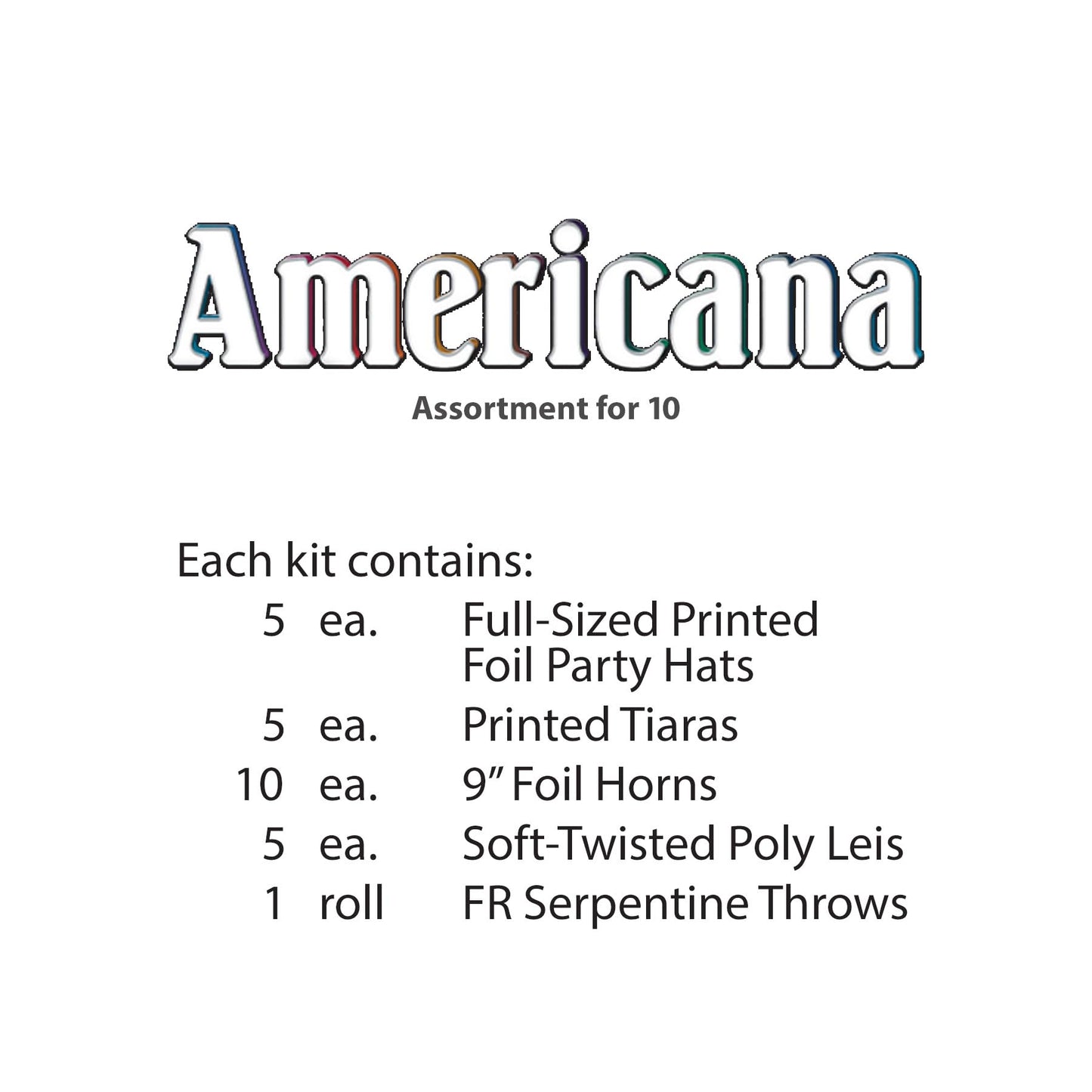 Americana Assorted For 10
