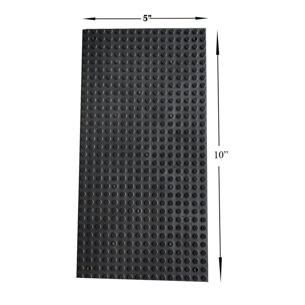 Taken All Building Bricks Block Base Plates - Black 6 Pack Of 5 X 10'' Baseplates - Tight Fit With Major Brick Sets