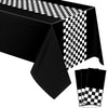 Irenare Car Birthday Party Supplies Racing Party Decorations Road Tablecloth Racetrack Table Runner Table Covers For Kids Boy Car Theme Birthday Party, 54 X 108 Inch (Black,3 Sheets)