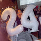 White 4 Balloon, Translucent Number Balloons 40 Inch, 4Th White Party Decorations, Four Large Numbers For Party Decor, Number 4