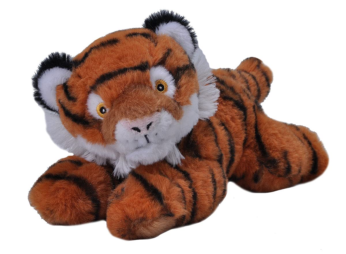 Wild Republic Ecokins Mini Tiger Stuffed Animal 8 Inch, Eco Friendly Gifts For Kids, Plush Toy, Handcrafted Using 7 Recycled Plastic Water Bottles