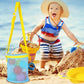 Komost Personalized Mesh Beach Bag For Shells Sand Toys, Beach Bag With Zipper, Shell Collecting Bag For Kids, Perfect For Summe