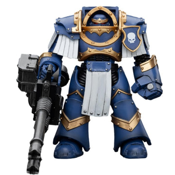 JOYTOY Warhammer Horus Heresy Ultramarines Cataphractii Terminator Squad 5.35in Terminator with Reaper Autocannon 1:18 Scale Act
