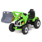 Honey Joy Ride On Excavator, 12V Battery Powered Construction Vehicles For Kids, Front Loader Shovel W/Horn, 2 Speeds, Forward/Backward, Safety Belt, Kids Bulldozer For Boys Girls(Green)