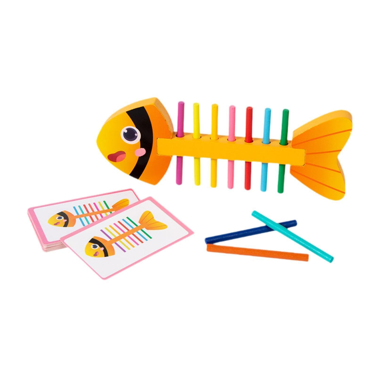 Calandis Fishbone Matching Toy Developmental Sensory For Kids Preschool Birthday Gift | Developmental Baby Toys | Toys For Baby