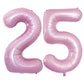 Goer Number 25 Balloons For 25Th Birthday Party Decorations,42 Inch Jumbo Foil Helium 52 Balloons For 52Nd Birthday Party Decoration (Light Pink)