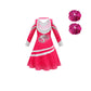 Zombies Girls Cheerleader Dresses Zombies Dress Kids Alien Dresses For Girls With Pom Poms And Bow Hair Rope 4-5T