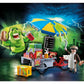Playmobil Ghostbusters Slimer Figure with Hot Dog Stand - Multi Color, Model 9222, Plastic Material