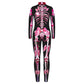 Remimi Skeleton Skin Costume For Boys Girls Bone Skull Stretchy Cute Fancy Jumpsuit Pink 13-14 Years