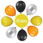 Paready 60 Pcs Balloons Set, 12 Inch Rubber Balloons in Black, Orange, Yellow & Metallic Silver for Kids Car Theme Birthday Decorations