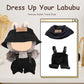 17cm Doll Clothes Set  enhanced Jeans & Knitted Sweater Outfit for 17cm 15cm Dolls  Cute Dress Up Fashion  No Doll Included (Black/Man  17cm/15cm)