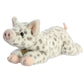 Aurora® Realistic Miyoni® Spotted Piglet Stuffed Animal - Lifelike Detail - Cherished Companionship - White 15 Inches