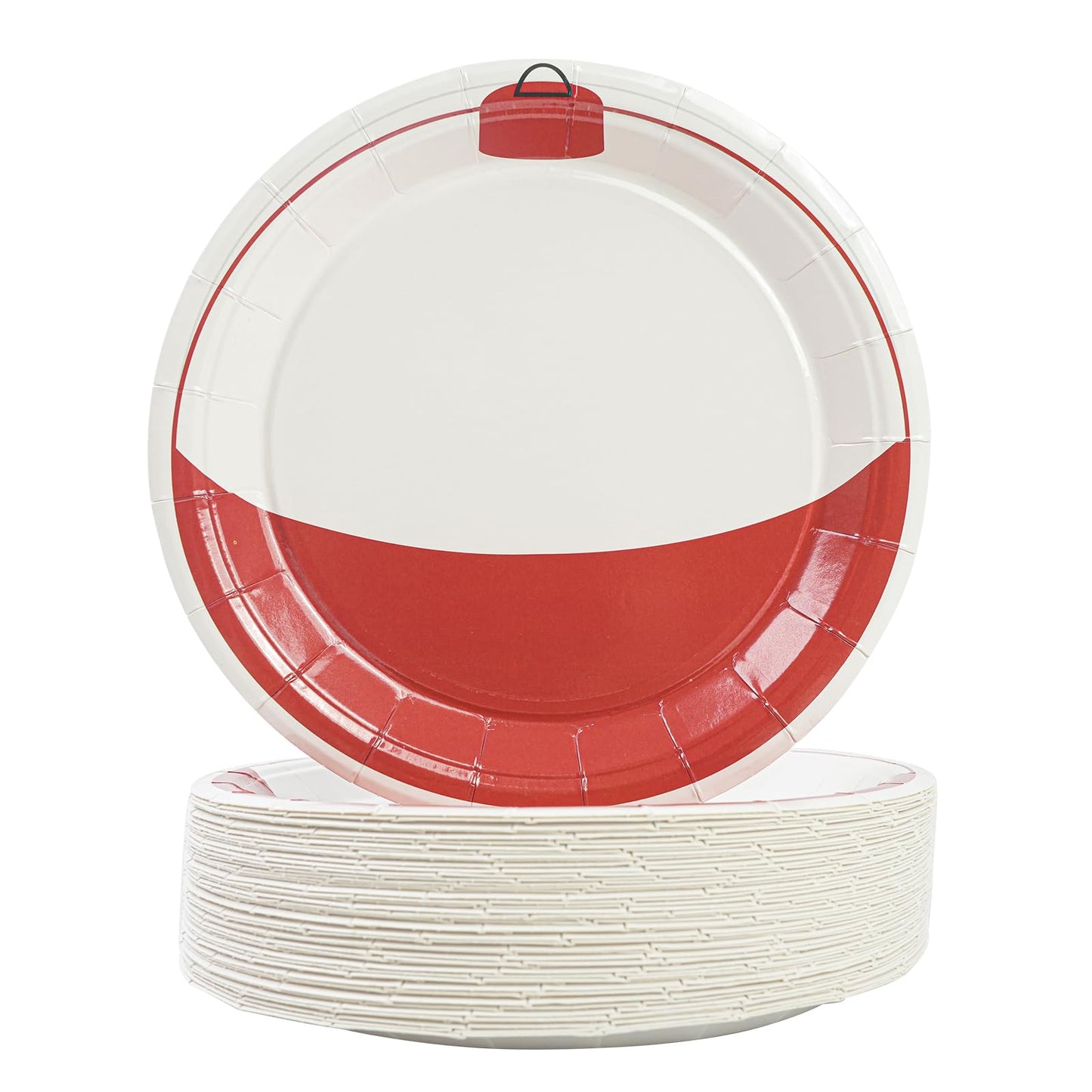 HFBOBP 50PCS Gone Fishing Paper Plates, 7 Fishing Themed Party Dessert Plates Disposable Luncheon Plate Birthday Parties Plate