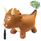 Hotmax Dinosaur Bouncy Hopper Toys, Bouncy Horse For Toddlers, Inflatable Ride On Bouncy Animals, Bouncing Triceratops For Kids, Birthday Gift For 18 Months 2 3 4 Year Old Boy Or Girl(Brown)